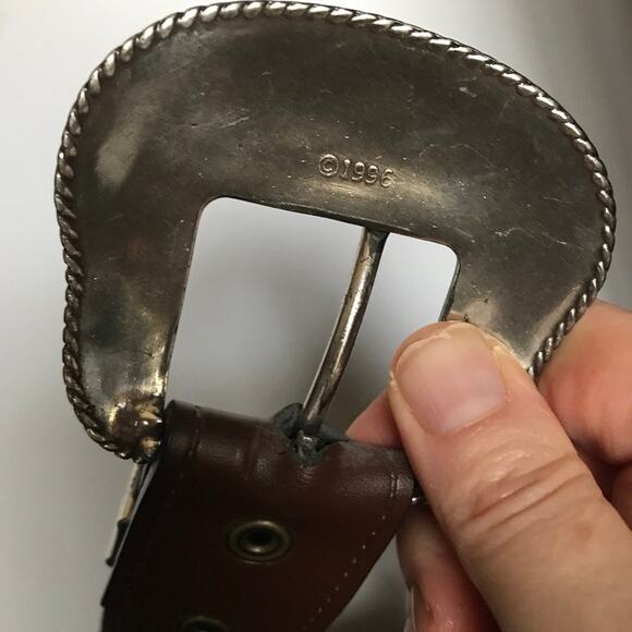Vintage Ashford Ridge Genuine Leather Women\'s brown Western Belt Size 36\